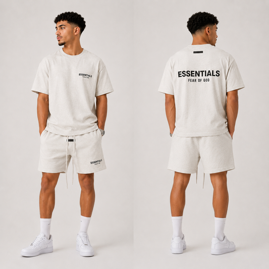Fear of God Essentials Light Oatmeal Zomer Set